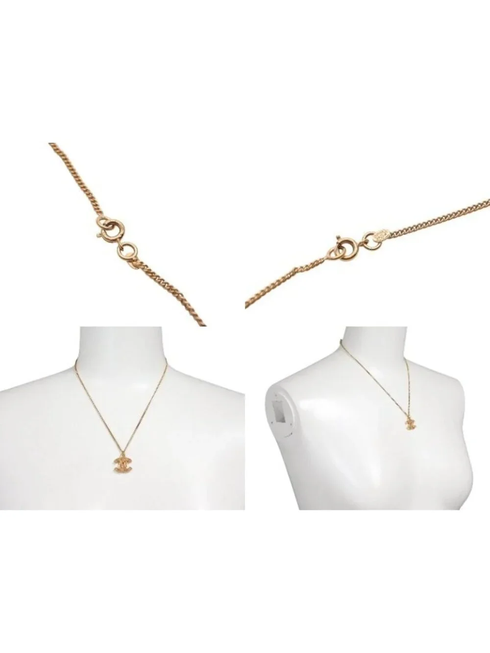 Chanel CC Logo Necklace 05 42 Gold Metal